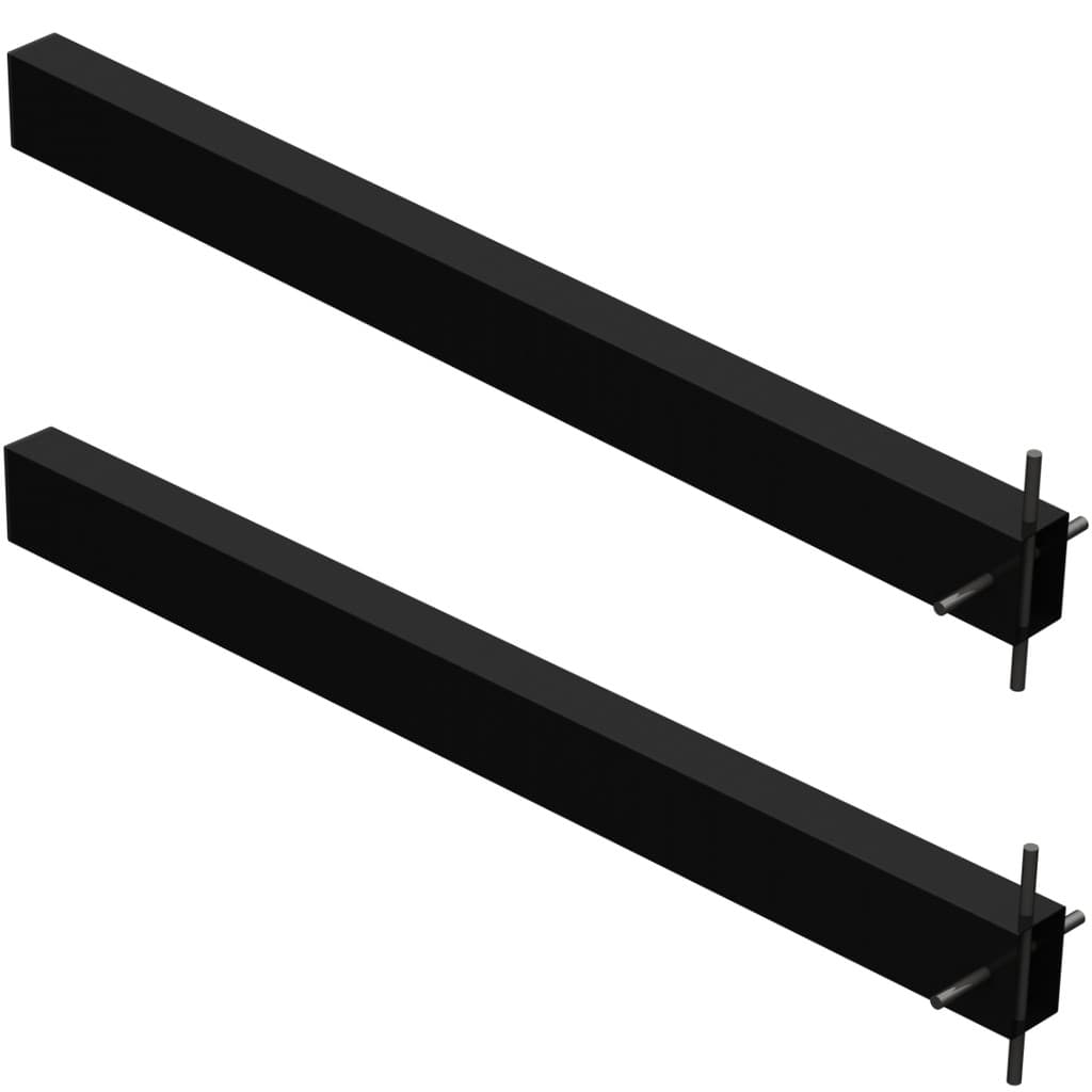 2 SUPORTES PIA CHUMBAR BANCADA MESA 60 CM PRETO