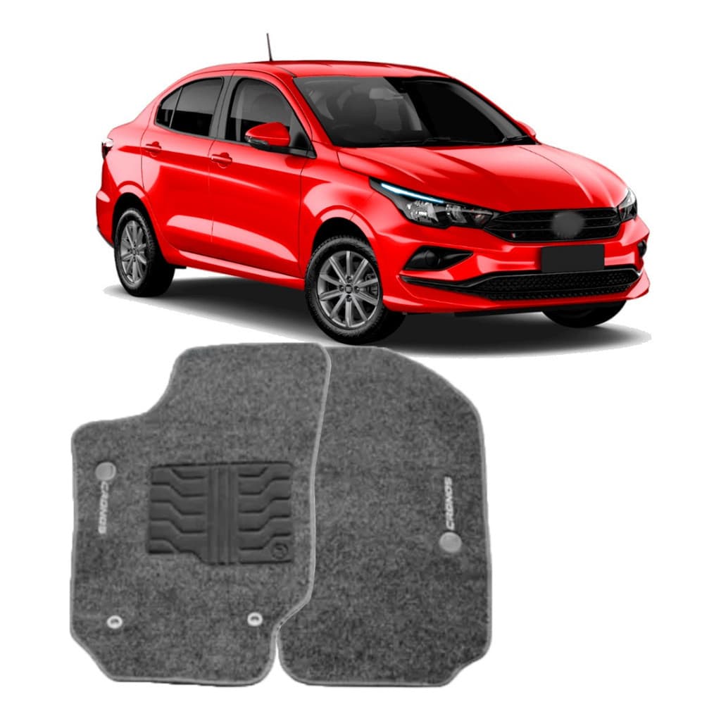 Kit de tapetes 5 peças específico Cronos 2018 19 20 2021 Carpete Grafite