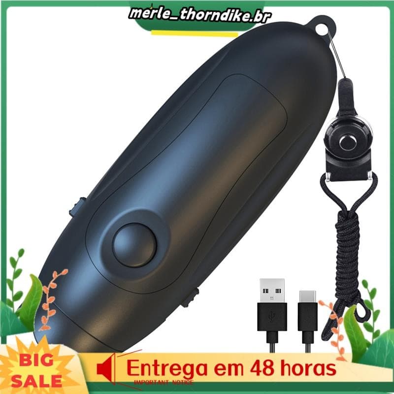 Apito Eletrônico Alto Para Treinadores , Recarregável Por USB , 3 Tons Diferentes E Configurações De Volume , Preto