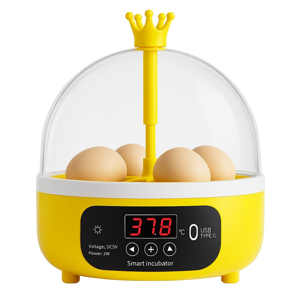 Chocadeira De Ovos Para Galinha Codorna 8 Ovos Giratória Usb