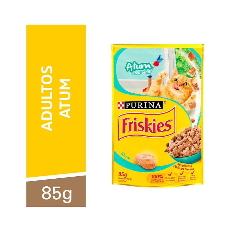 Ração Úmida Friskies Sachê Atum - 85g