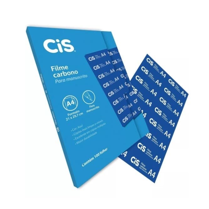 Filme Carbono Manuscrito Azul Com 100 Folhas Cis