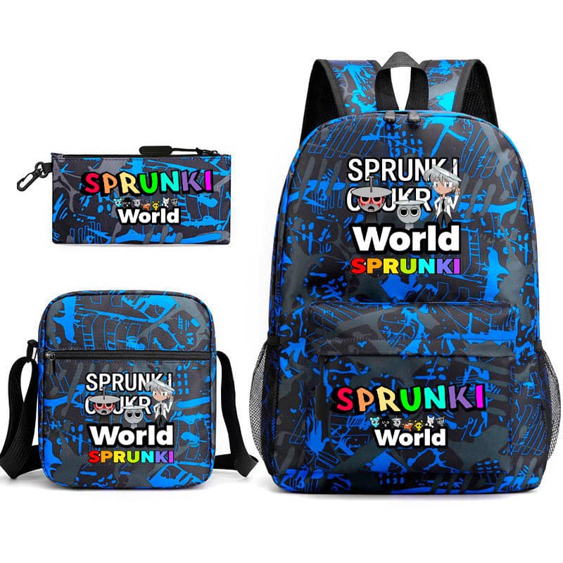 Novo Merchandise do Jogo Rhythm Box Mochila para Estudantes da Escola Primária Conjunto de 3 Peças Mochila de Ombro Dupl
