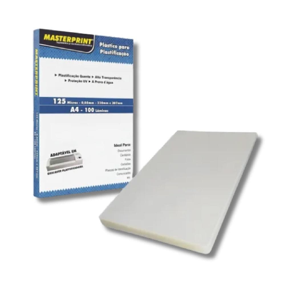 Plástico Para Plastificação A4 220x307 100 Folhas Masterprint
