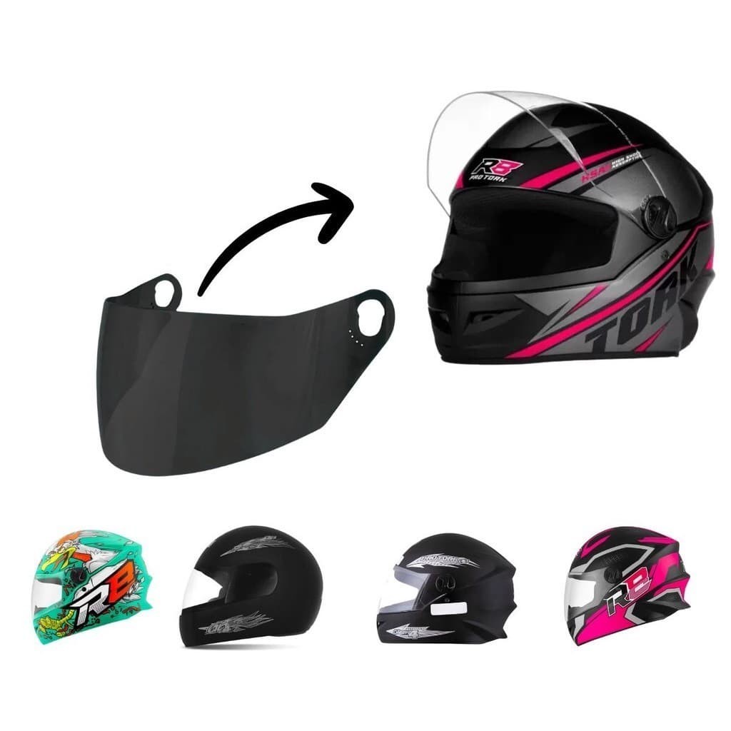 Viseira Original Pro Tork Liberty R8 para Capacete - Motocicletas