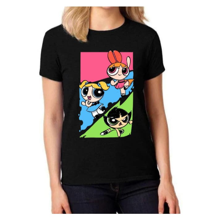 Camisa Blusa Feminina Camiseta Meninas super poderosas preta