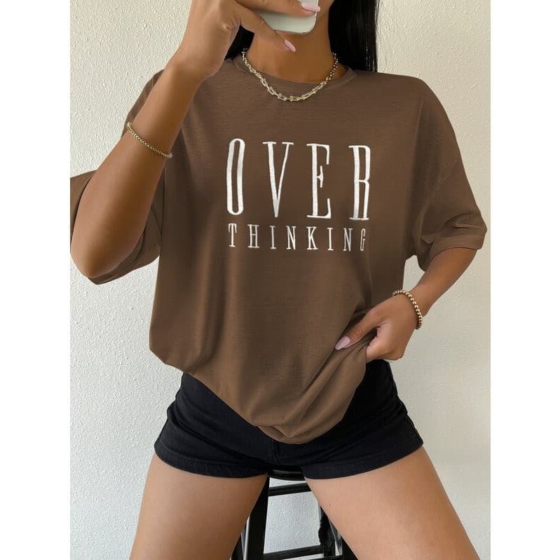 Camiseta Feminina Larga Oversized Estilo de Rua Streetwear Academia 100% Algodão 100%