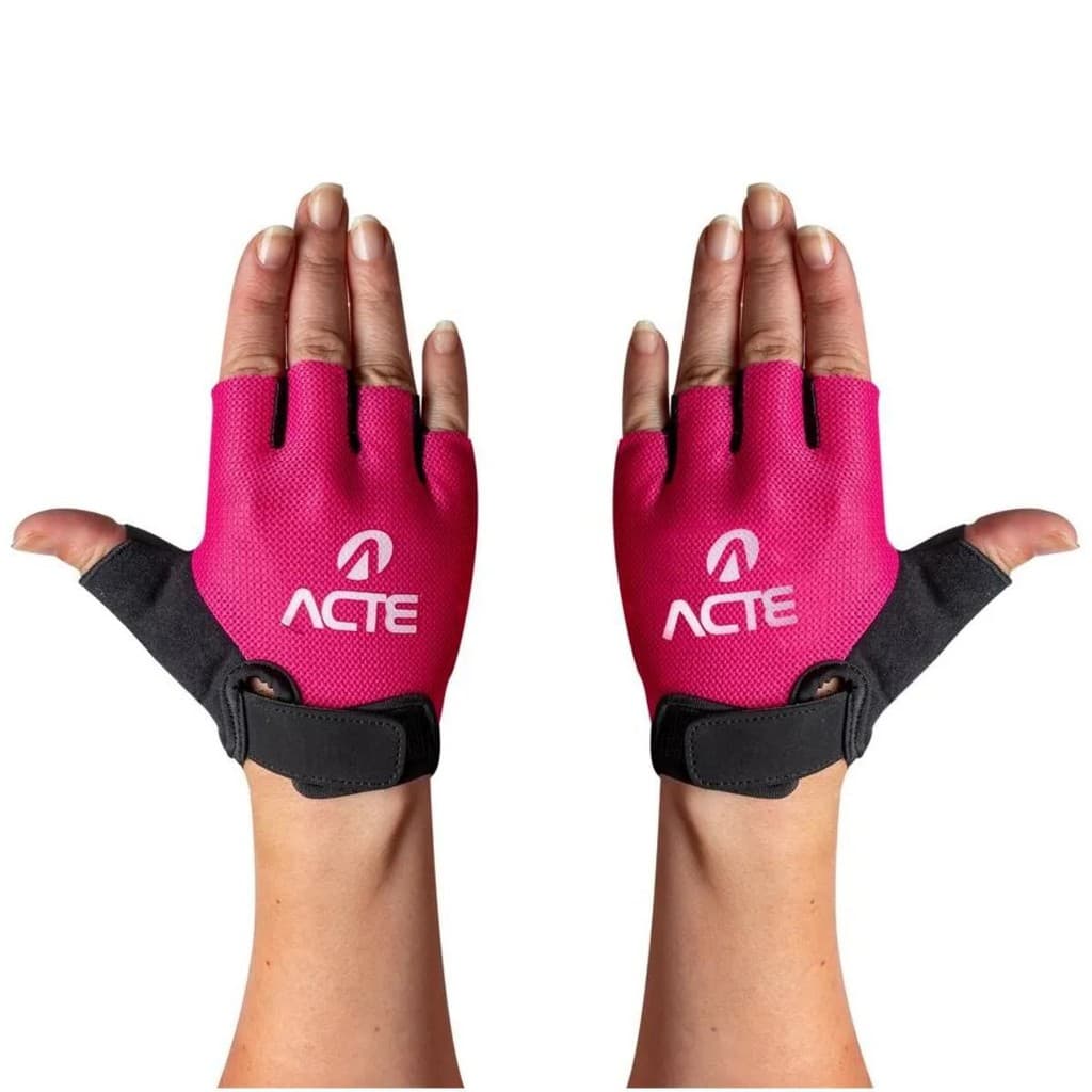 Luva Acte Ciclismo Bike (par) ROSA AJUSTAVEL A82-M