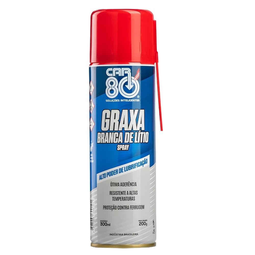 Graxa Branca De Lítio Spray 300ml Car 80