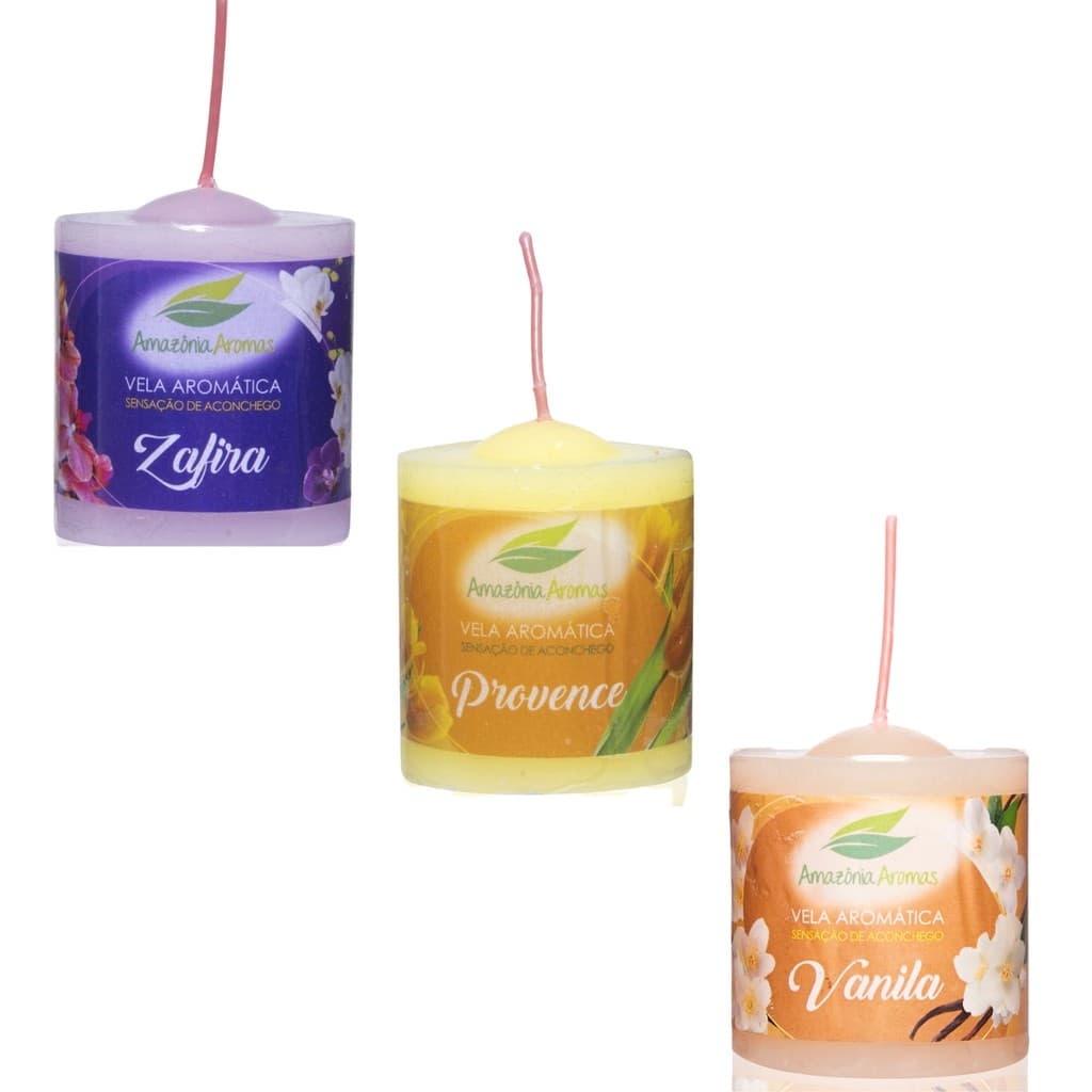 Kit 2x Velas Aromáticas Romântica Cheirinho de Aconchego Silvestre Frutadas Decoração