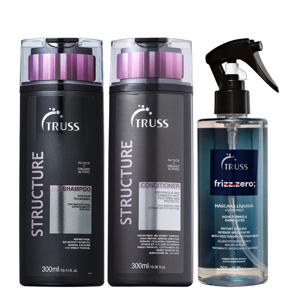 Truss Structure Kit Shampoo Condicionador e Frizz Zero Spray 260ml