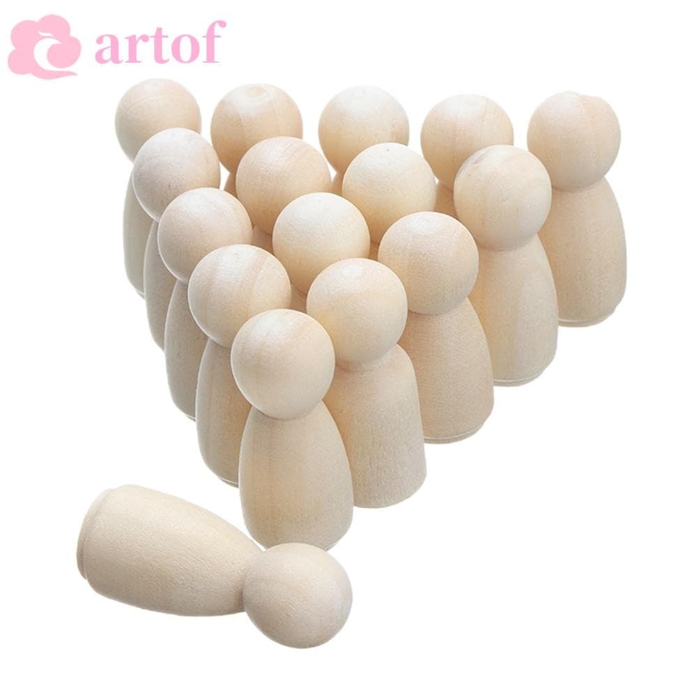 ARTOF Peg Boneca Artesanal 20 Peças Fantoches Masculino Feminino DIY Para Crianças Artesanato