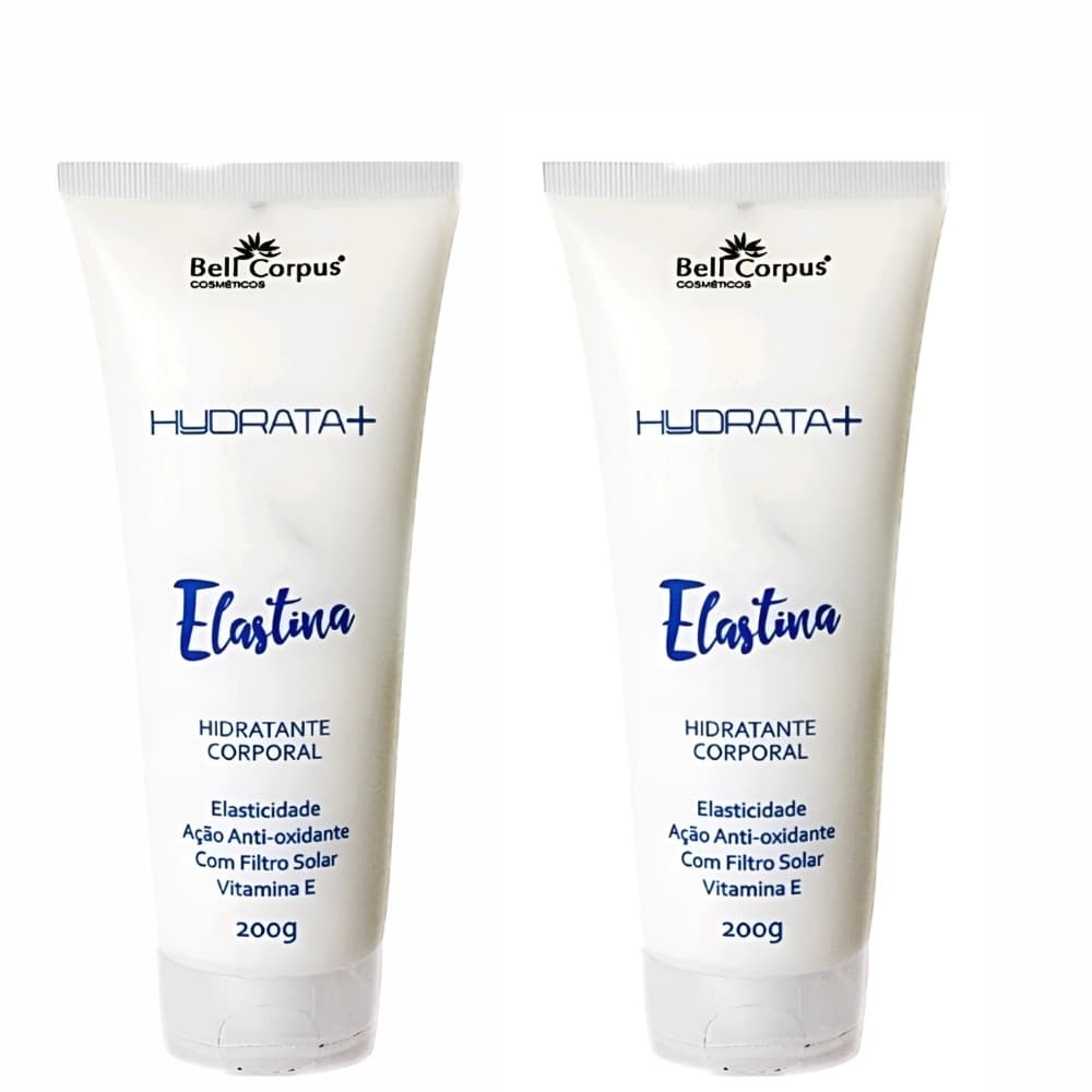 Kit 2x Creme Hidratante Elastina Bell Corpus - Pele Hidratada por Muito Mais Tempo