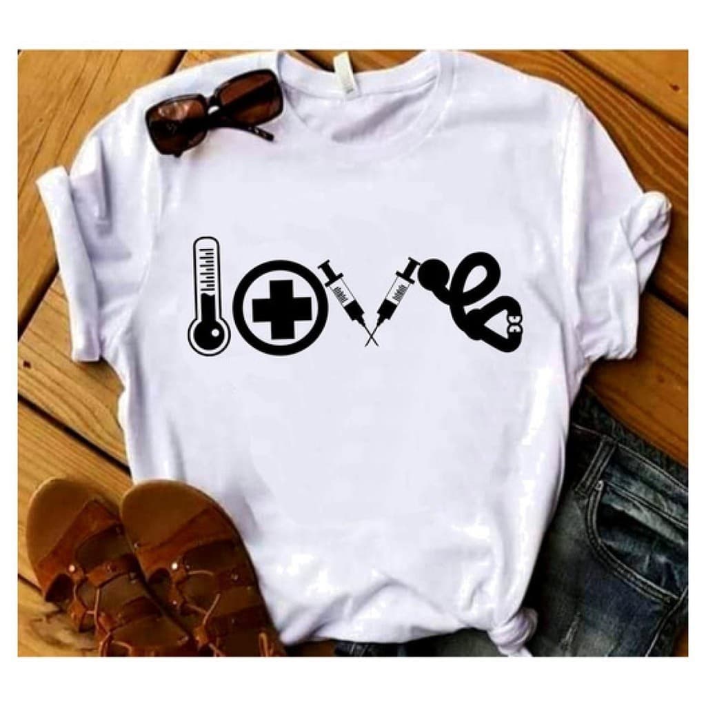 Linda Camisa Enfermagem Camiseta Blusa T-shirt 493 Sh. Premium