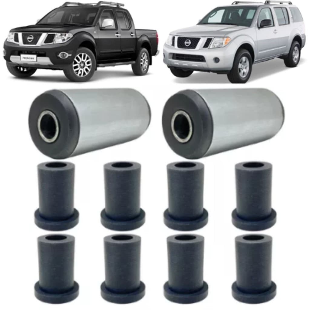 10 BUCHA BORRACHA DA ALGEMA JUMELO + FEIXE MOLA FRONTIER XTERRA 2.5 4X4 08 A 16