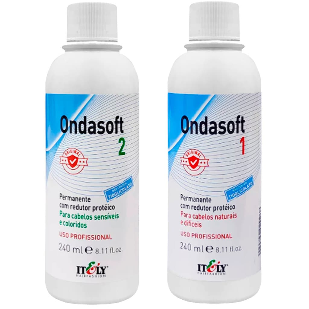 Itely Kit Ondasoft Nº1 Cabelos Naturais e Difíceis + Nº2 Cabelos Sensíveis e Coloridos