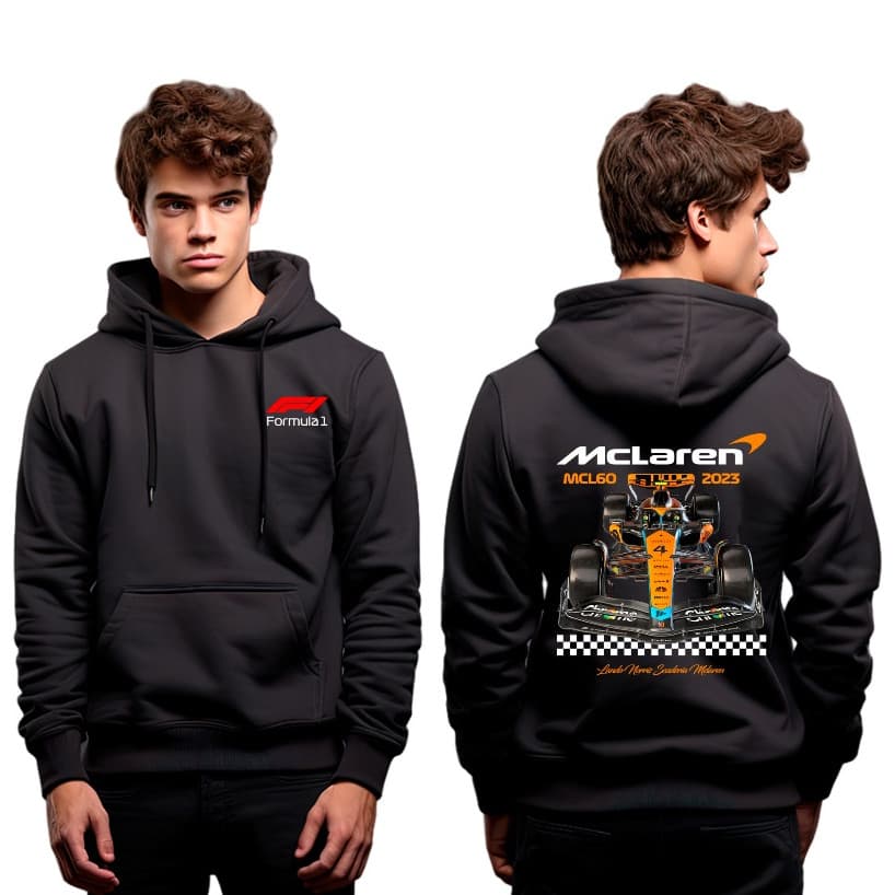 Moletom Canguru Unisex McLaren Fórmula 1 Lançamento