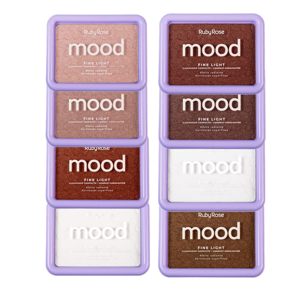Iluminador Compacto Ruby Rose Mood Fine Light Hbm703