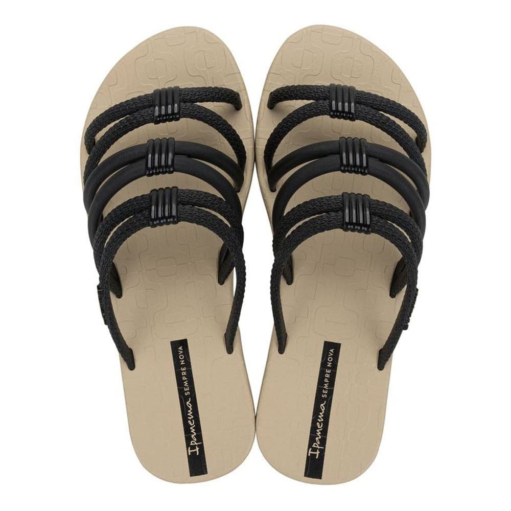 CHINELO IPANEMA FEMININO SLIDE DIVERSA MAIS 27237 - BEGE E PRETO