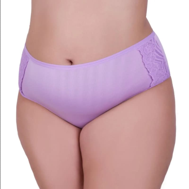 Kit de Calcinha Senhora Calçola Plus Size e Regular Feminino Cintura Alta Lateral larga Luxo