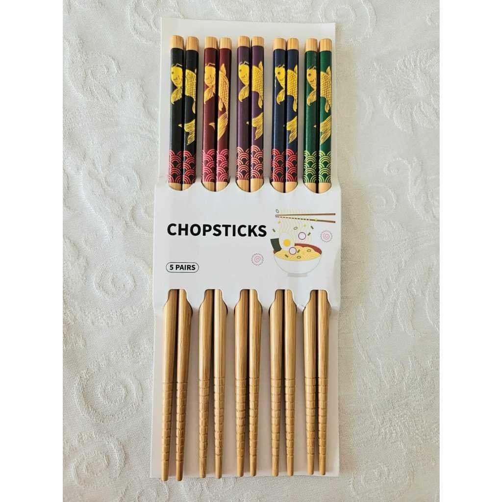 Kit Com 5 Pares De Hashi Decorado Para Sushi Sashimi Comida Japonesa Oriental palitinho japonês