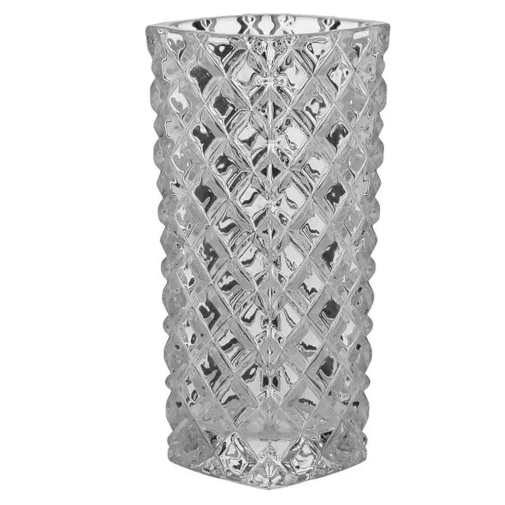 Vaso Decorativo Enfeite Casa Vidro  15x5x5cm Transparente