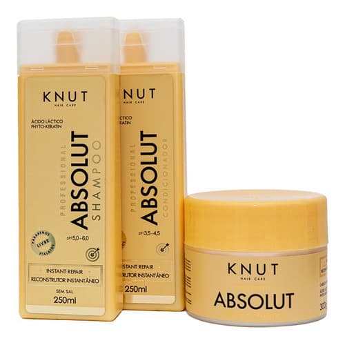 Kit Absolut Knut. Shampoo Condicionador E Máscara