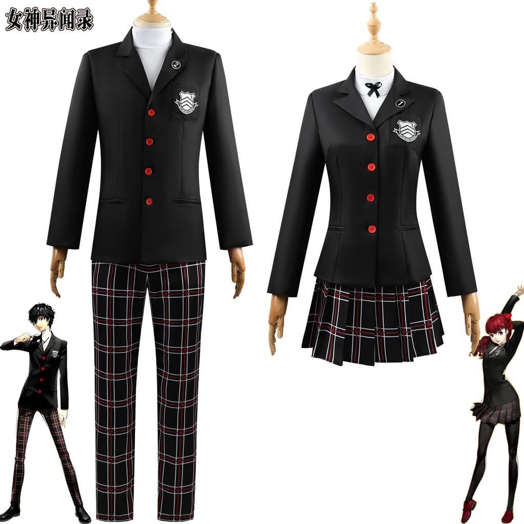 Golden Fox Persona 5 Kasamizawa Kasumi Amemiya Ren Cosplay Uniforme Escolar Amemiya Ren Fantasia de Anime