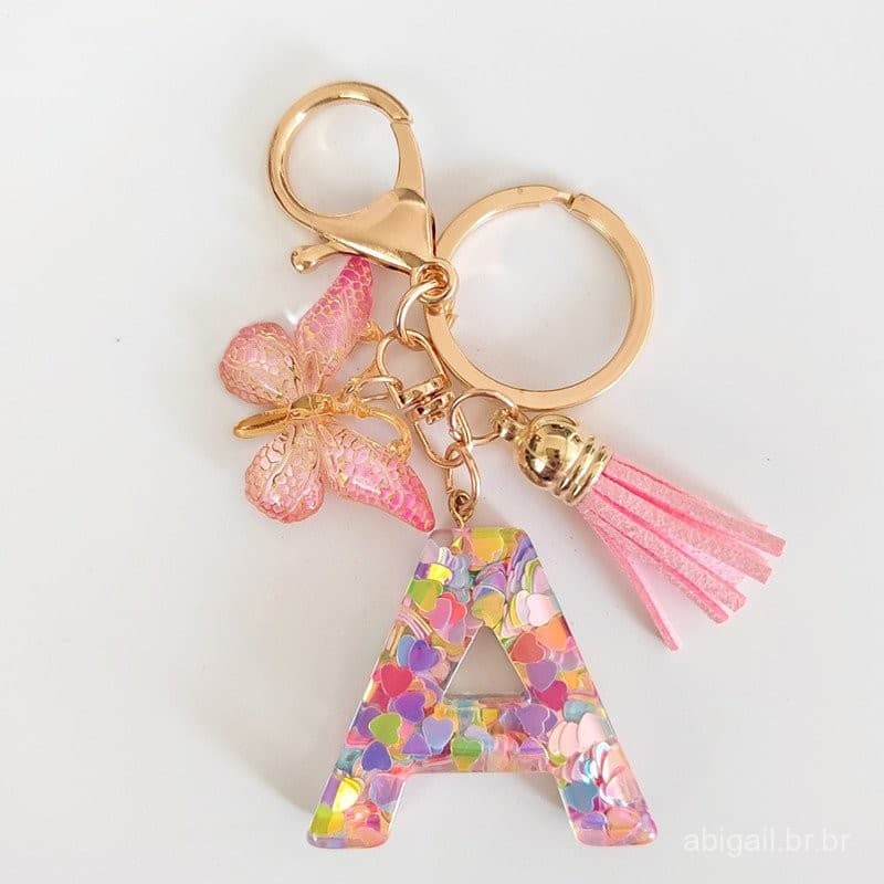 Atacado Transfronteiriço de Lantejoulas Rosa com Chaveiro, Pingente de Borboleta e Tassel - Jóias Acessórios Pendurados