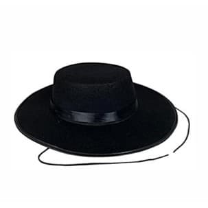 Chapéu Zorro Em Plastico Preto Fantasia