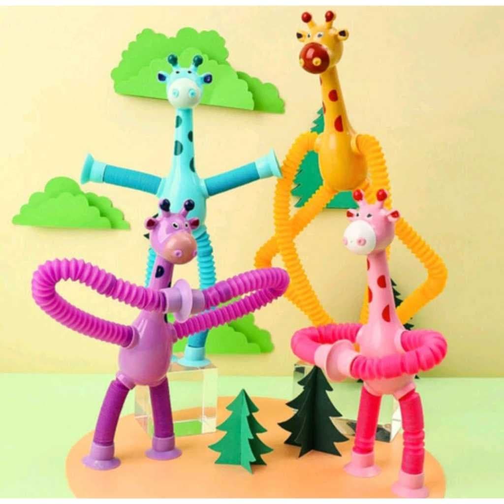 GIRAFA COM VENTOSA BRINQUEDO DIVERTIDO