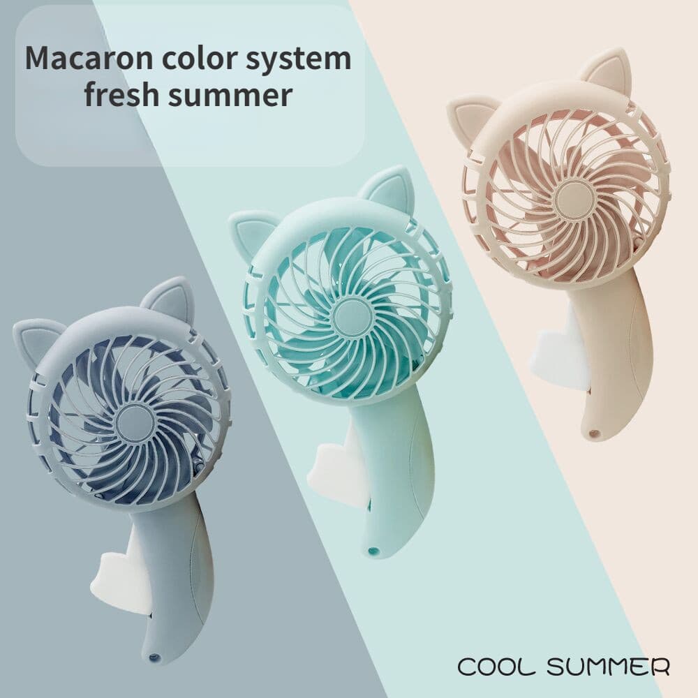 Ventilador Manual Portátil Potente Sem Bateria, Ventilador Fofo para Uso Doméstico, Ventilador de Mão com Design de Dese