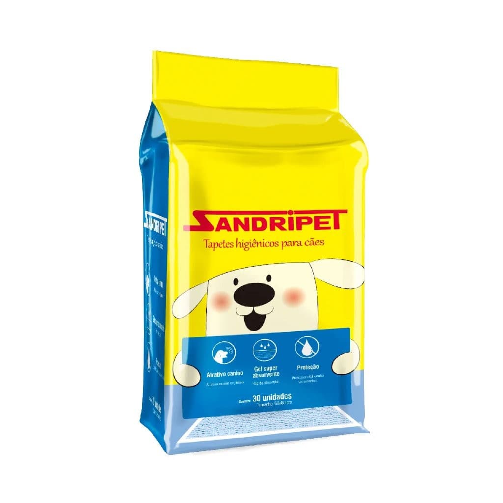 Tapete Higiênico Cães Sandripet 60X80 30 unidades