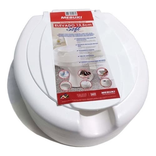 Assento Sanitário Mebuki Assento Sanitário Oval Elevado 13,5 Soft