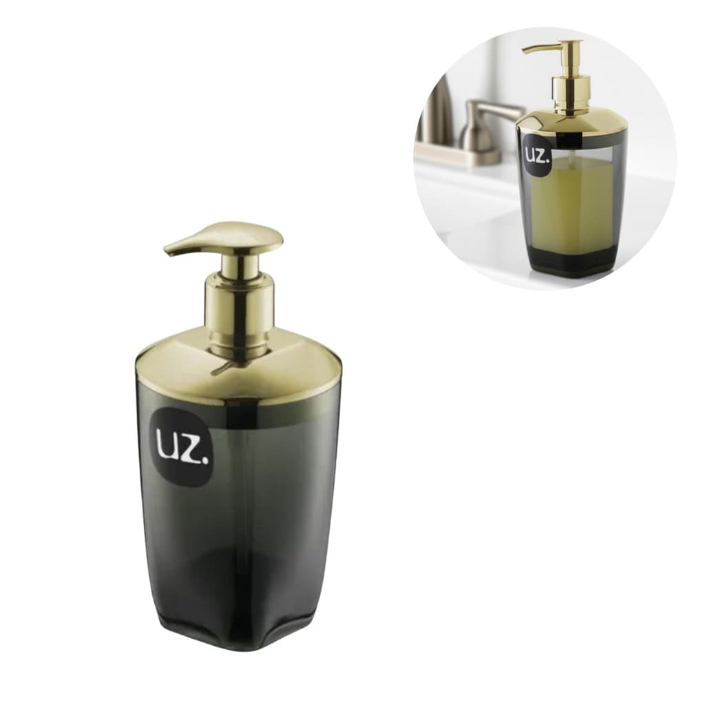 Porta Sabonete Líquido Luxo Premium Metalizado Plástico Banheiro UZ