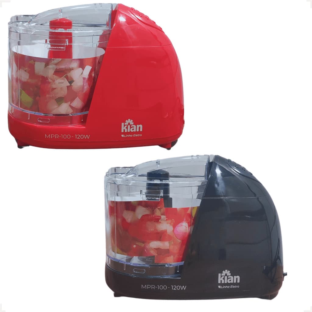 Mini Processador 120W Triturador Alimento 500ml Lâmina Dupla Moedor Picador Legumes Verdura Carne