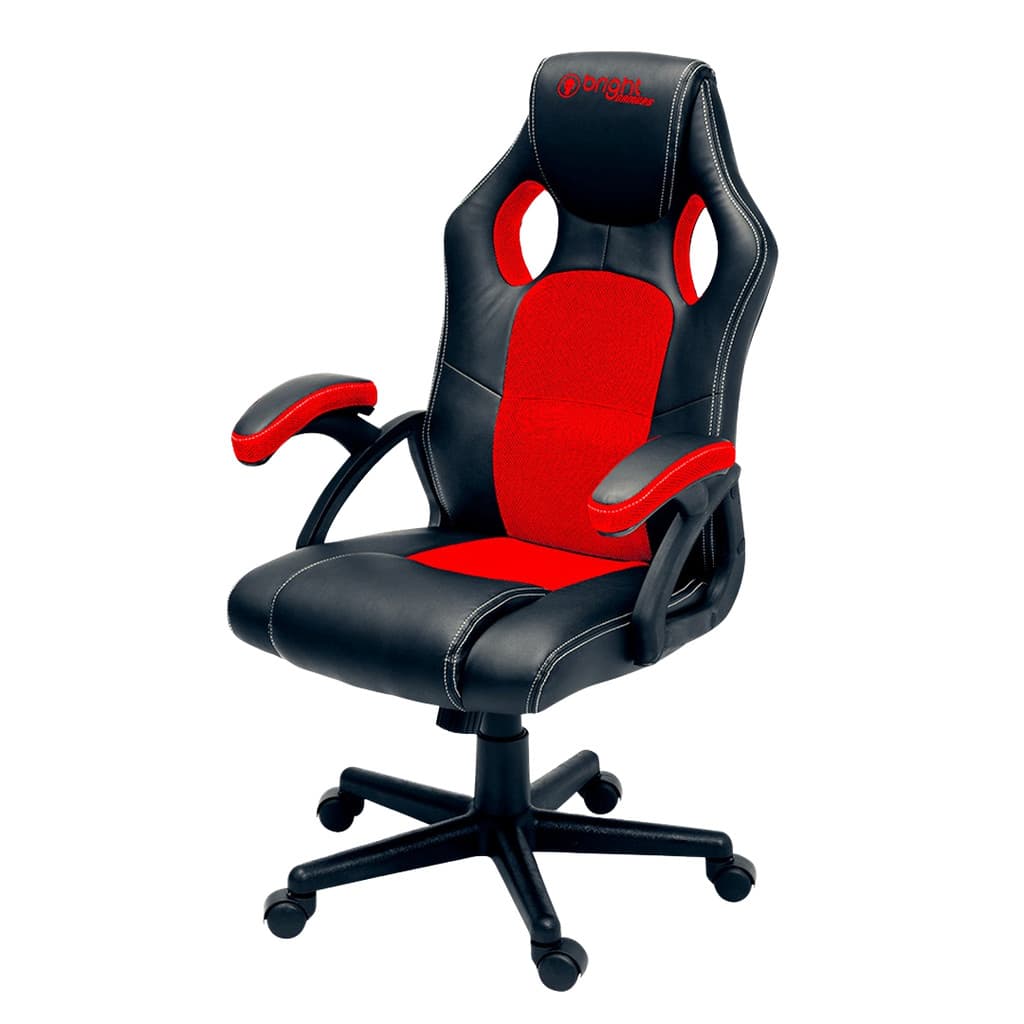 Cadeira Gamer Ergonômica Apoio Ajustável Vermelha Bright