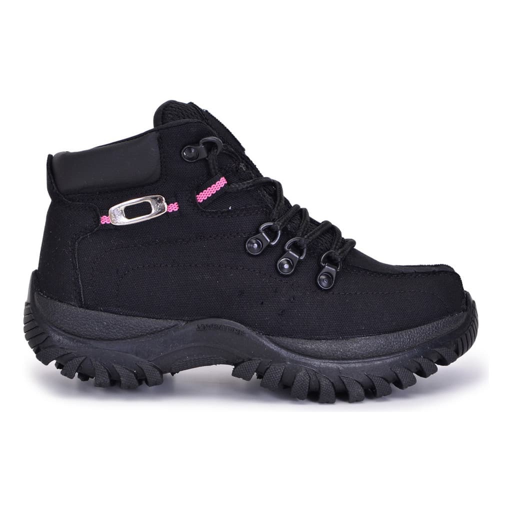Bota Feminina Coturno Confortável em lona