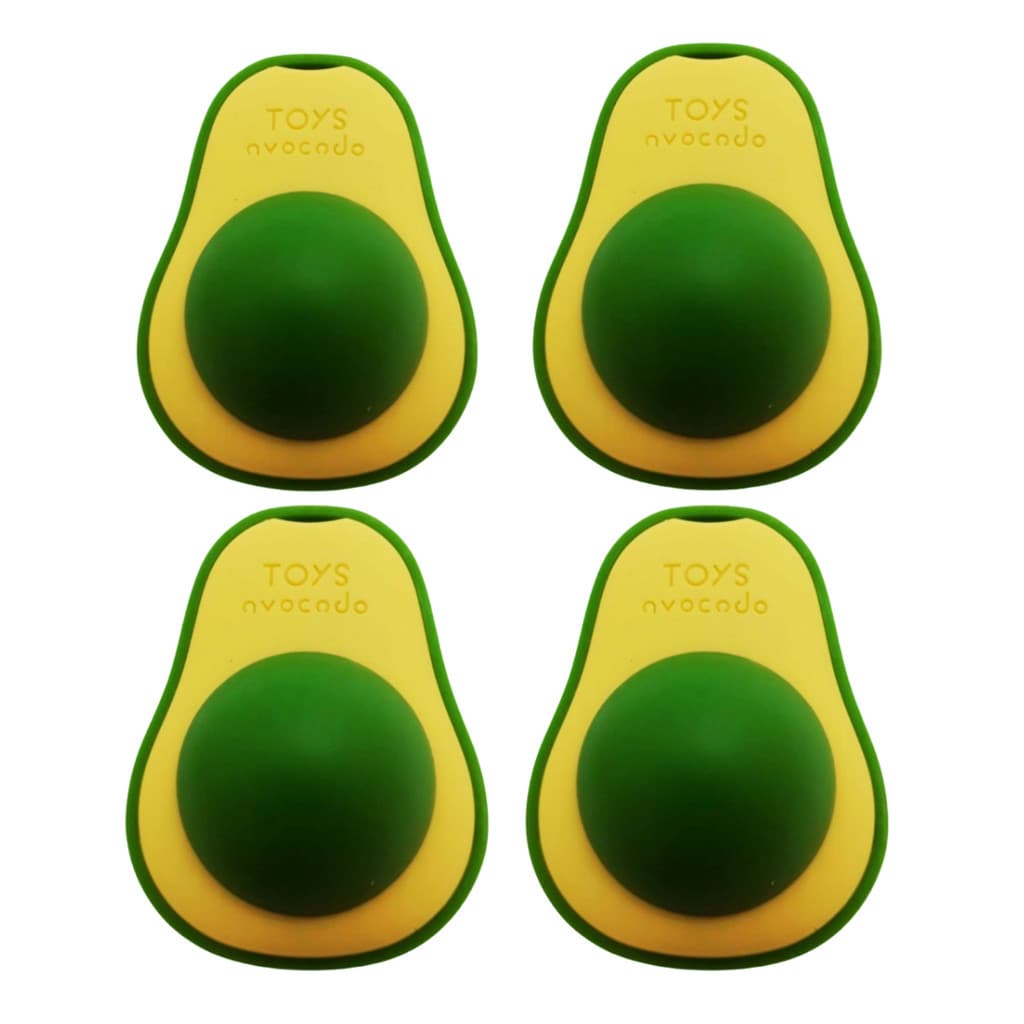 Kit 4 Abacate Brinquedo Interativo para Gato Gatos Pet com Bola Bolinha Catnip Erva Cola na Parede
