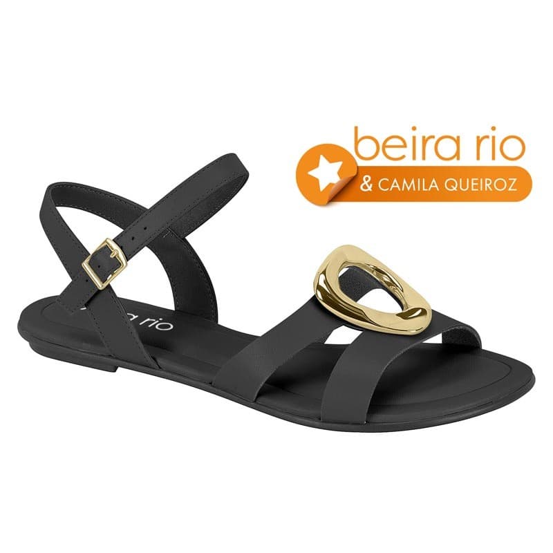 Sandalia Feminina Rasteira Fivela Beira Rio Original