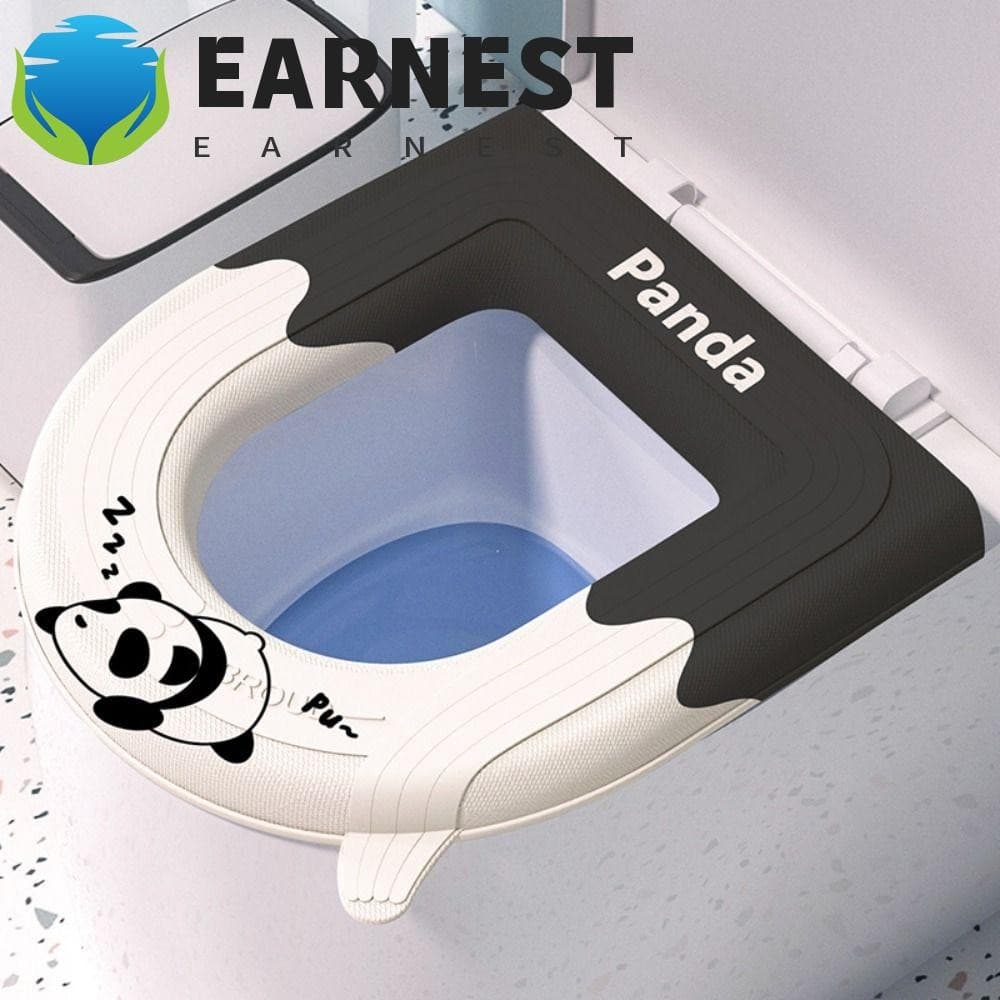Capa De Assento De Vaso Sanitário EARNEST EVA , Com Alça , Almofada À Prova D'água , Tapete Adesivo Reutilizável Para Cl