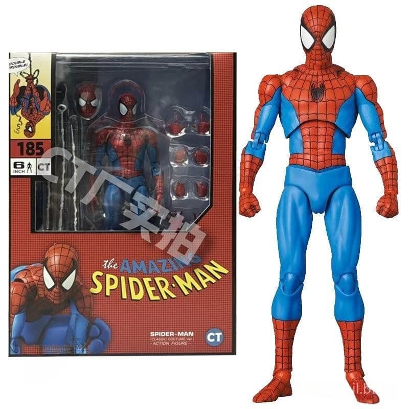 CT Spider Man Mafex 185 O Incrível Modelo De Brinquedos De Bonecos De Ação Do Homem-Aranha