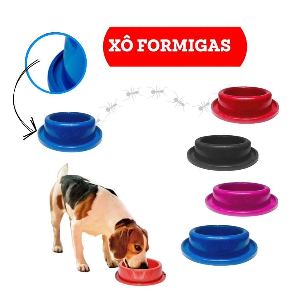 Comedouro Bebedouro Anti Formiga P/ Cachorro e Gato Grande/Medio/Pequeno Pote Tijela P/ Ração Água