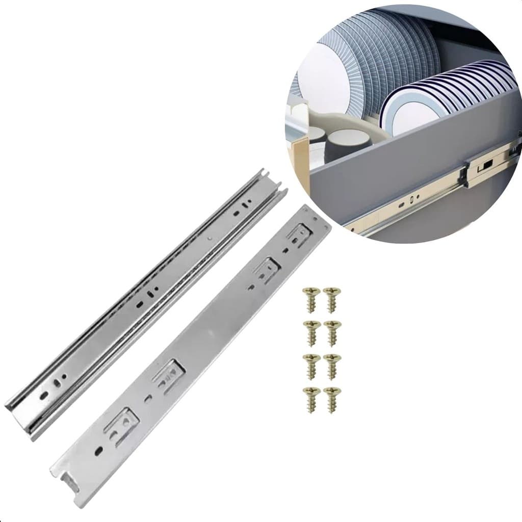 Corrediça Telescópica Mini Par Light P/ Trilho De Gaveta 55cm