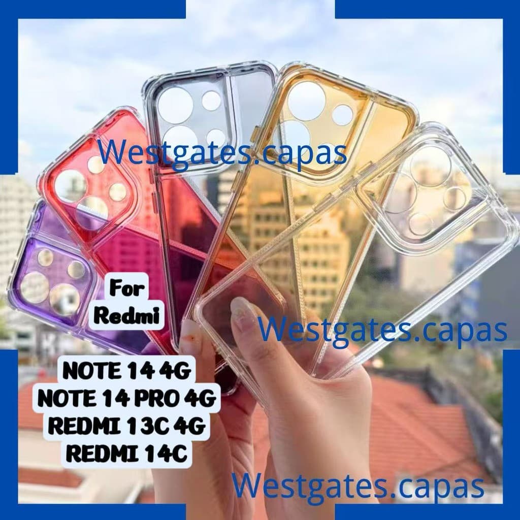 Capa Space 2 EM 1 Acrilico e Silicone Compatível para Xiaomi Redmi Note 14 4g 14pro 4g Redmi 13C 4g 14C