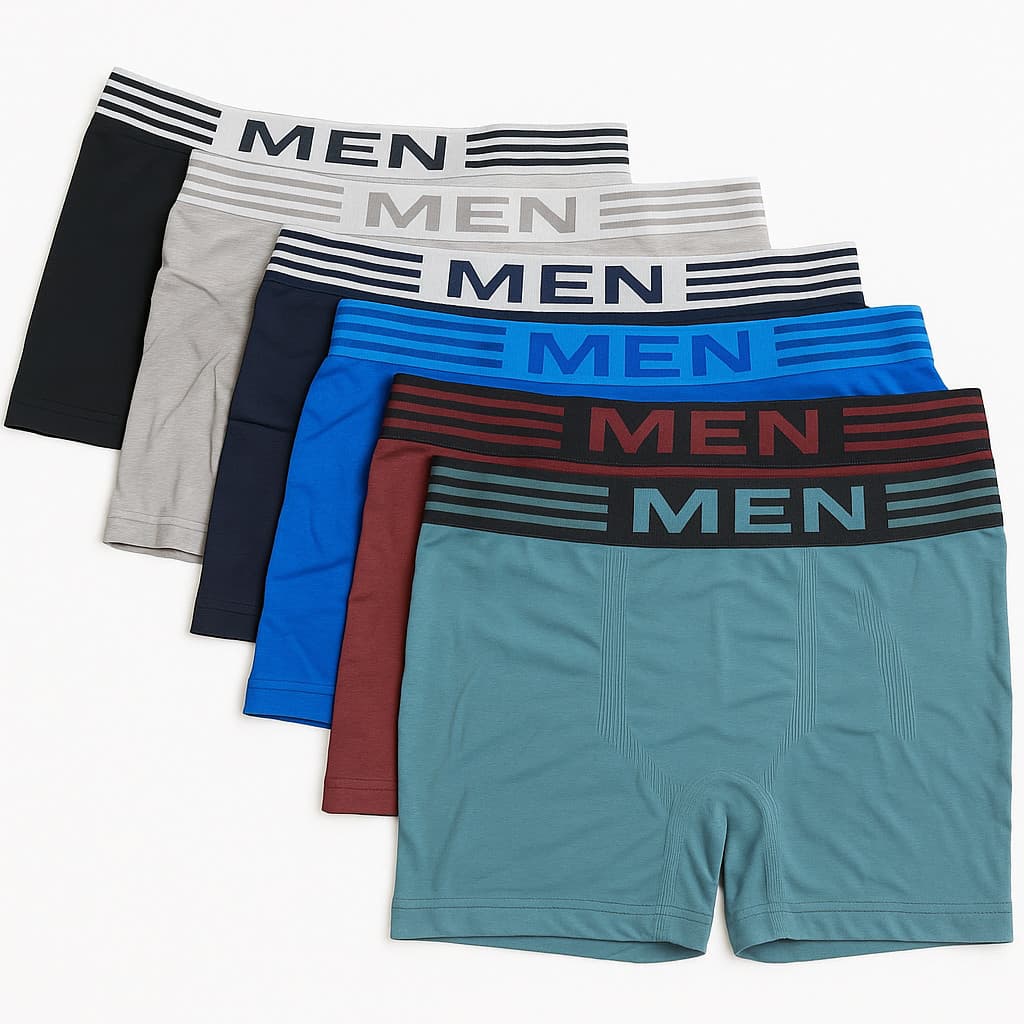 Kit Cuecas Boxers Masculina Juvenil Microfibra Sem Costura Boa Qualidade Premium Sortida ou Cueca Box Boxer