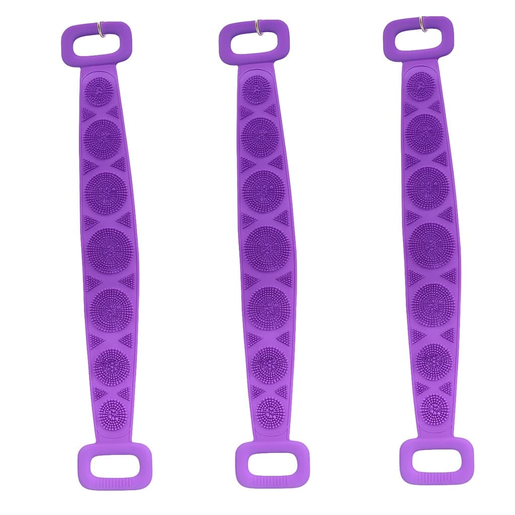 Kit 3 Esfregão Banho Silicone Esponja Massageador Lava Bucha