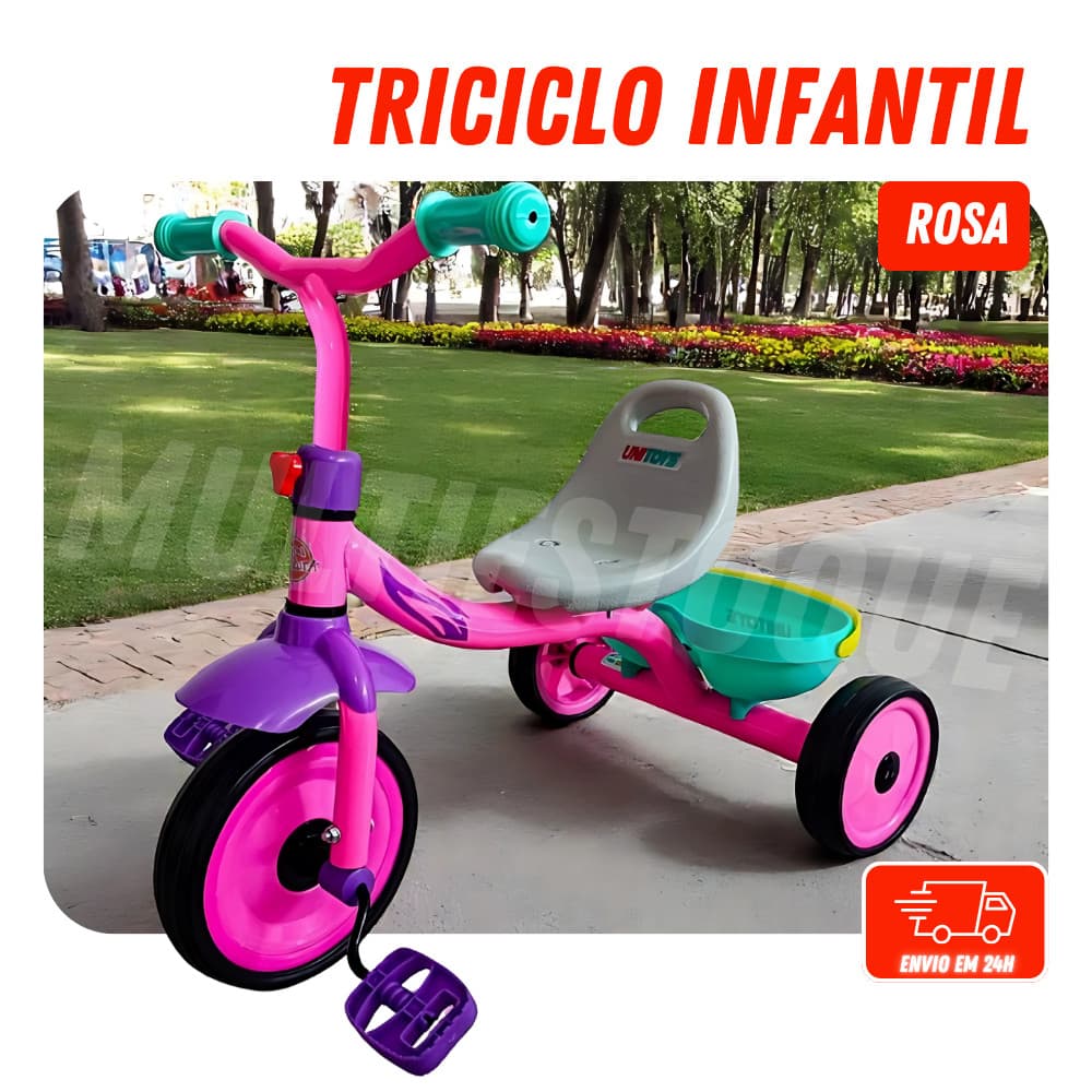Triciclo Infantil - Rosa