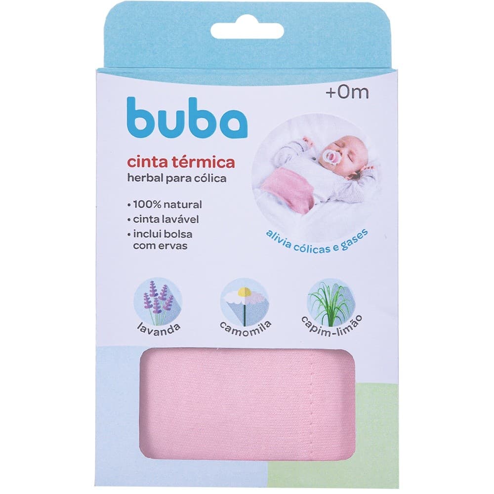 Cinta Térmica Buba Herbal Para Cólica Bebê Multicolorida