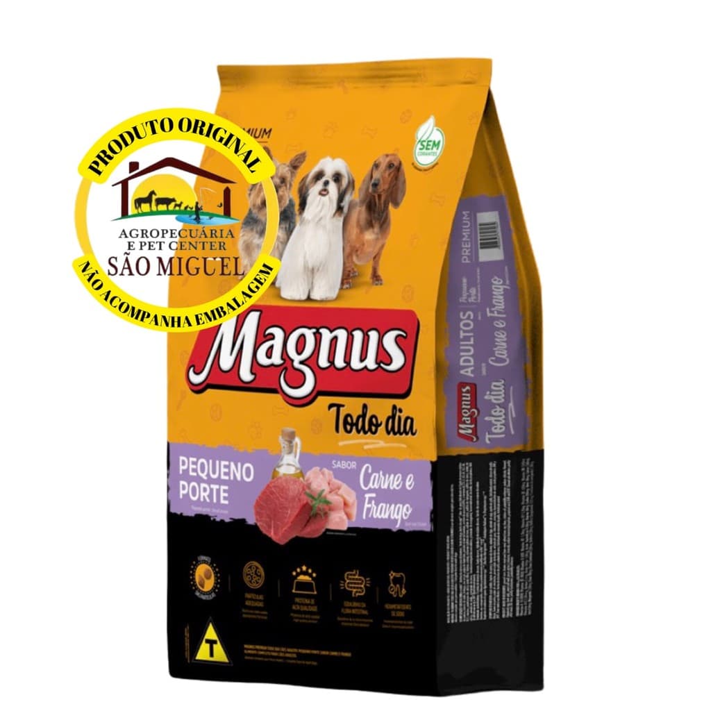 Ração Magnus Todo Dia Raças Pequenas Sabor Carne e Frango Agranel - ENTREGA IMEDIATA